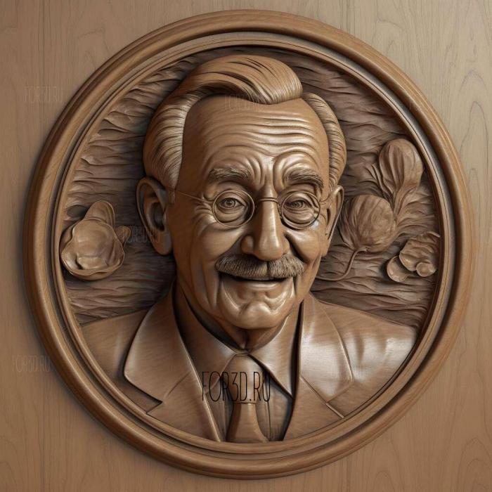 Walt Disney c 1 stl model for CNC